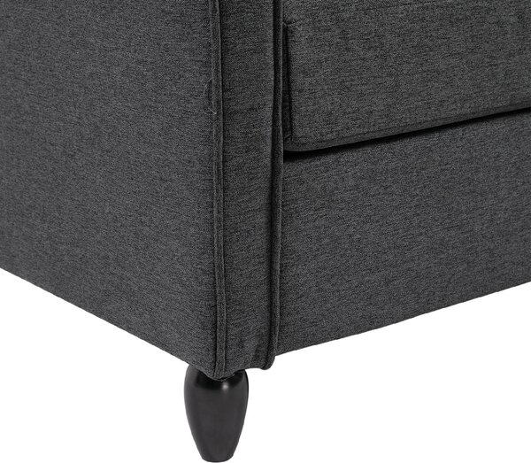 DecHome Divano 2 Posti Moderno in Tessuto effetto Lino Dimensioni 141x70x78 cm colore Grigio Scuro