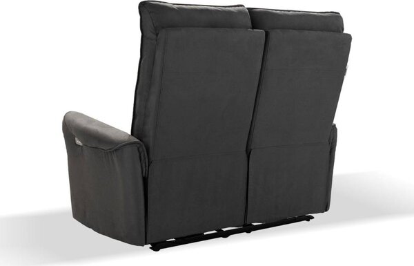 DecHome Divano 2 Posti Moderno in Tessuto Nabuk Dimensioni 135x98x109 cm colore Grigio - Thun