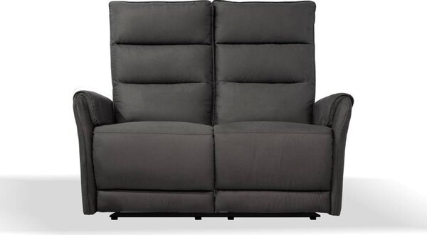 DecHome Divano 2 Posti Moderno in Tessuto Nabuk Dimensioni 135x98x109 cm colore Grigio - Thun