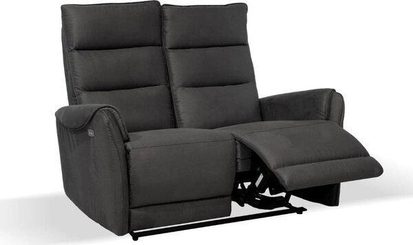 DecHome Divano 2 Posti Moderno in Tessuto Nabuk Dimensioni 135x98x109 cm colore Grigio - Thun