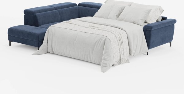 Capri Divano Letto Angolare con Poggiatesta Reclinabili e Materasso ad