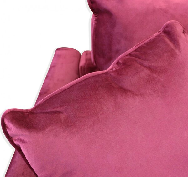 DecHome Divano 2 Posti Moderno in Velluto Dimensioni 152x81x89 cm colore Rosso - Chandler