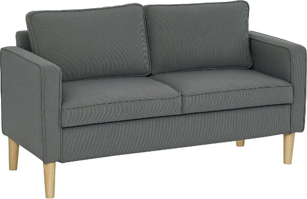 DecHome Divano 2 Posti Moderno Vano Contenitore in Velluto Dimensioni 140x63x79 cm colore Grigio