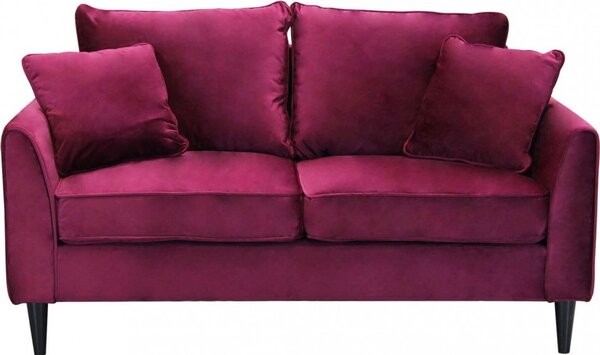 DecHome Divano 2 Posti Moderno in Velluto Dimensioni 152x81x89 cm colore Rosso - Chandler
