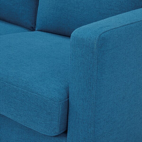 DecHome Divano 2 Posti Scandinavo in Tessuto Dimensioni 124x73x82 cm colore Blu - Santa Fe