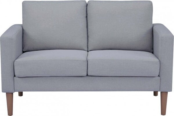 DecHome Divano 2 Posti Scandinavo in Tessuto Dimensioni 124x73x82 cm colore Grigio Chiaro - Santa Fe