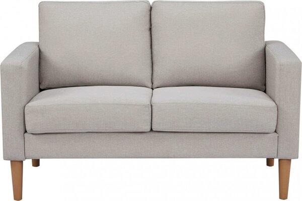 DecHome Divano 2 Posti Scandinavo in Tessuto Dimensioni 124x73x82 cm colore Beige - Santa Fe