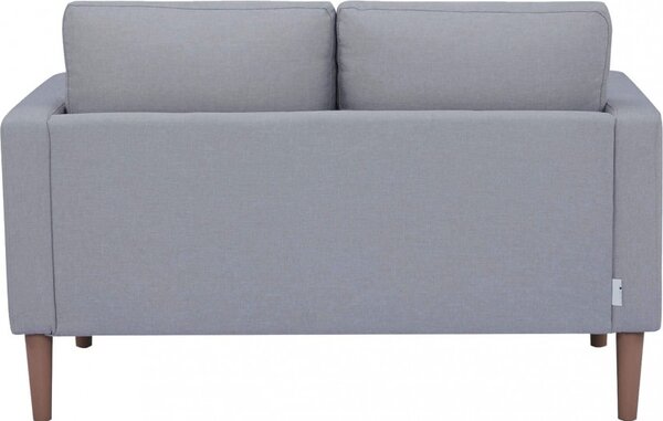 DecHome Divano 2 Posti Scandinavo in Tessuto Dimensioni 124x73x82 cm colore Grigio Chiaro - Santa Fe