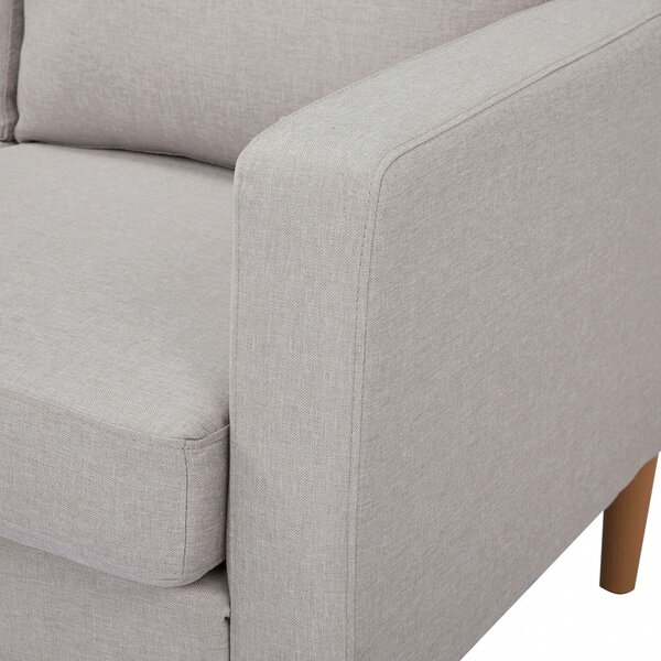 DecHome Divano 2 Posti Scandinavo in Tessuto Dimensioni 124x73x82 cm colore Beige - Santa Fe