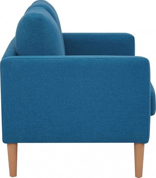 DecHome Divano 2 Posti Scandinavo in Tessuto Dimensioni 124x73x82 cm colore Blu - Santa Fe
