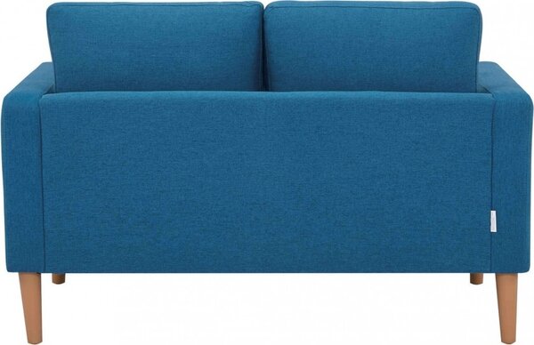 DecHome Divano 2 Posti Scandinavo in Tessuto Dimensioni 124x73x82 cm colore Blu - Santa Fe
