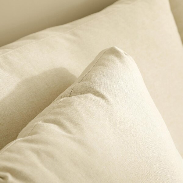 DecHome Divano 2 Posti Scandinavo in Tessuto effetto Lino Dimensioni 137x78x78 cm colore Beige