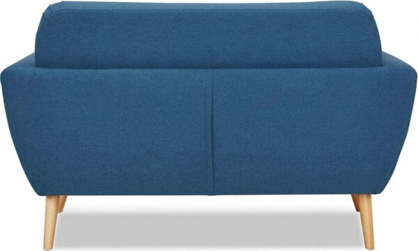 DecHome Divano 2 Posti Scandinavo in Tessuto Dimensioni 147x79x86 cm colore Blu - Canberra