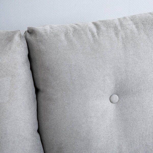 DecHome Divano 2 Posti Scandinavo in Tessuto Dimensioni 145x76x88 cm colore Grigio