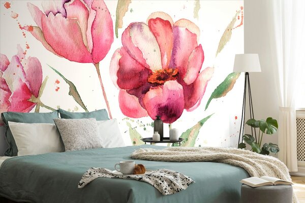 Carta da parati – Tulipani in Stile Particolare
