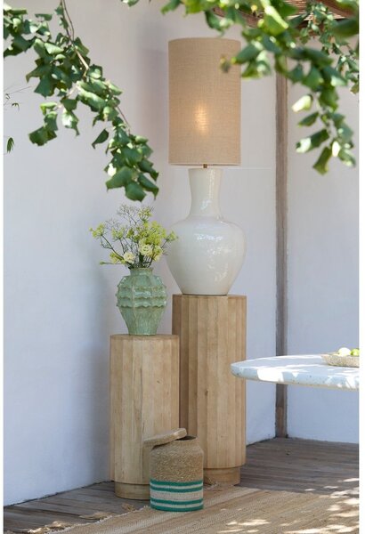 Tavolino rotondo in mango massiccio ø 35 cm Ellena – Light & Living