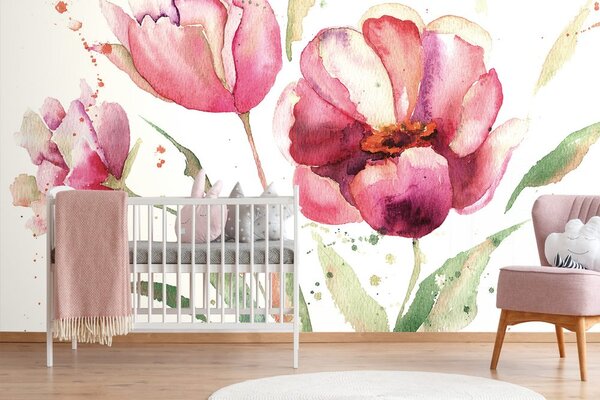 Carta da parati – Tulipani in Stile Particolare