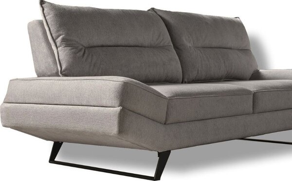 DecHome Divano 3 Posti Moderno in Microfibra Dimensioni 236x98x105 cm colore Tortora - Lena