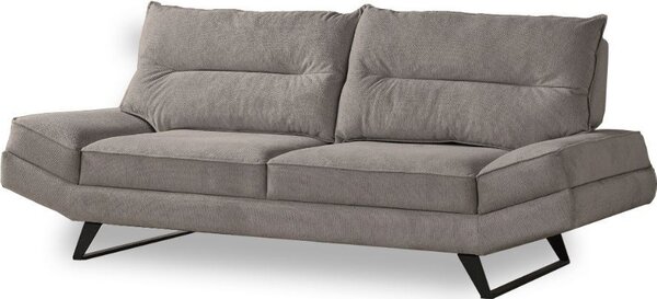 DecHome Divano 3 Posti Moderno in Microfibra Dimensioni 236x98x105 cm colore Tortora - Lena