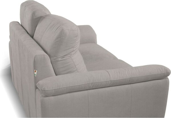DecHome Divano 3 Posti Moderno in Tessuto Antimacchia Dimensioni 205x96x94 cm colore Elephant - Gonzaga
