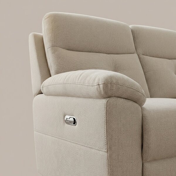 DecHome Divano 3 Posti Moderno in Tessuto Dimensioni 191x96x100 cm colore Beige - Kayde