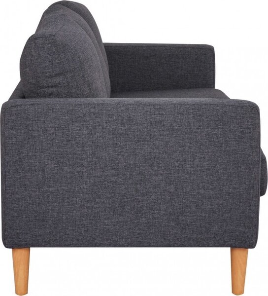 DecHome Divano 3 Posti Moderno in Tessuto Dimensioni 177x73x82 cm colore Grigio Scuro - Santa Fe