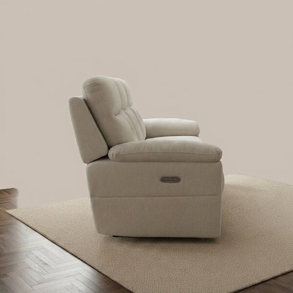 DecHome Divano 3 Posti Moderno in Tessuto Dimensioni 191x96x100 cm colore Beige - Kayde