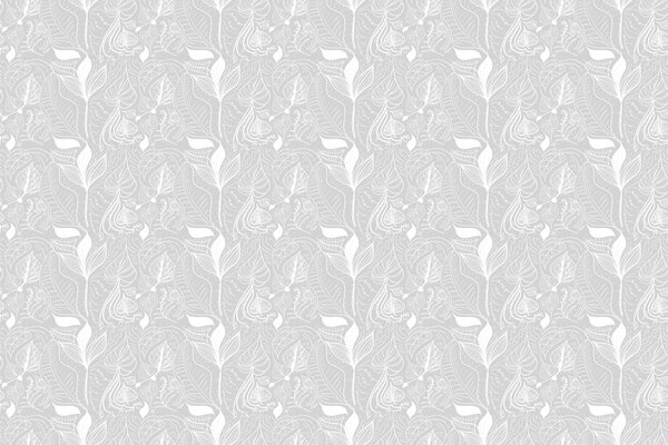 Carta da parati – Foglie magiche in versione grigia