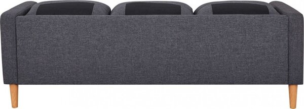 DecHome Divano 3 Posti Moderno in Tessuto Dimensioni 177x73x82 cm colore Grigio Scuro - Santa Fe