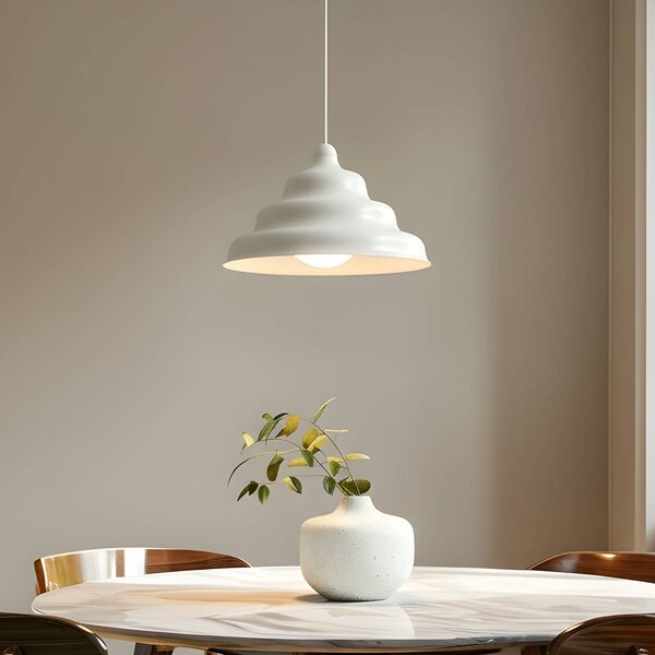Lampada a sospensione Fala ALDEX, dimmerabile, Bianco / Opale, Soggiorno / Sala da pranzo, Design, Lampada a sospensione