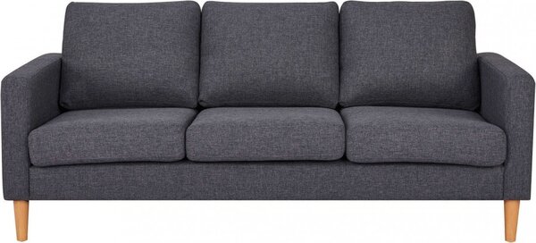 DecHome Divano 3 Posti Moderno in Tessuto Dimensioni 177x73x82 cm colore Grigio Scuro - Santa Fe