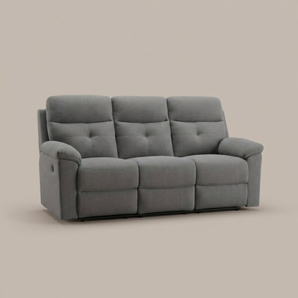 DecHome Divano 3 Posti Moderno in Tessuto Dimensioni 191x96x100 cm colore Grigio Scuro - Kayde