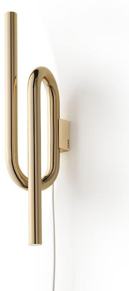 Applique da parete Foscarini, Tobia, Dorato / Ottone, Soggiorno, Metallo, Design