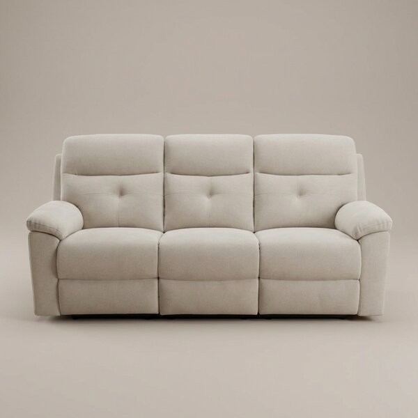 DecHome Divano 3 Posti Moderno in Tessuto Dimensioni 191x96x100 cm colore Beige - Kayde