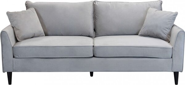 DecHome Divano 3 Posti Moderno in Velluto Dimensioni 196x83x89 cm colore Tortora - Cordoba
