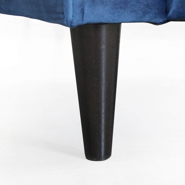 DecHome Divano 3 Posti Moderno in Velluto Dimensioni 196x83x89 cm colore Blu - Cordoba