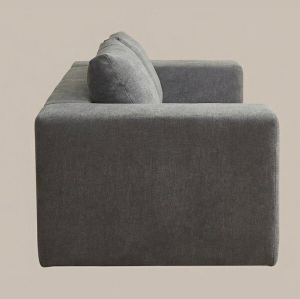 DecHome Divano 3 Posti Moderno in Tessuto Dimensioni 200x100x76 Cm colore Grigio Chiaro - Kelly