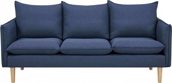 DecHome Divano 3 Posti Scandinavo in Tessuto Dimensioni 188x82x84 cm colore Blu - Ibiza