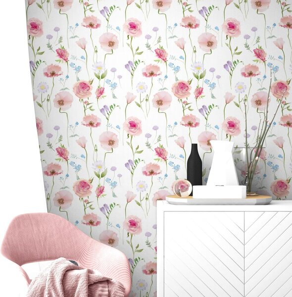 Carta da parati – Fiori romantici