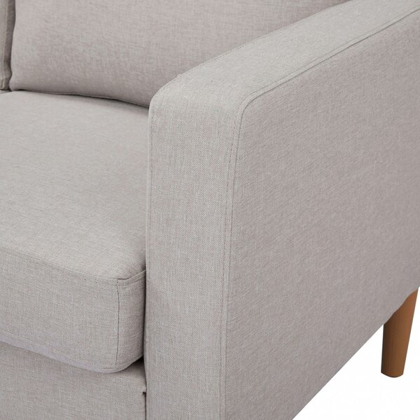 DecHome Divano 3 Posti Scandinavo in Tessuto Dimensioni 177x73x82 cm colore Beige - Santa Fe