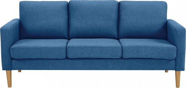 DecHome Divano 3 Posti Scandinavo in Tessuto Dimensioni 180x73x82 cm colore Blu - Santa Fe
