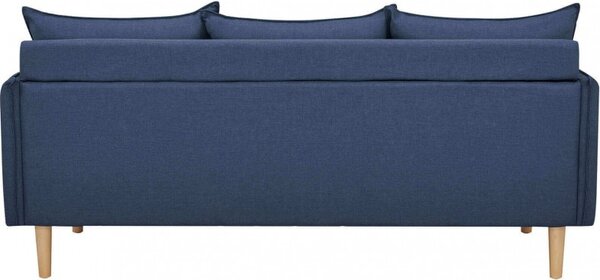 DecHome Divano 3 Posti Scandinavo in Tessuto Dimensioni 188x82x84 cm colore Blu - Ibiza