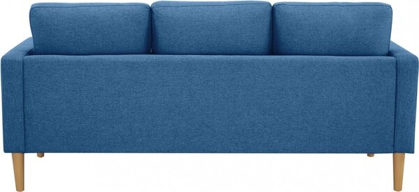DecHome Divano 3 Posti Scandinavo in Tessuto Dimensioni 180x73x82 cm colore Blu - Santa Fe