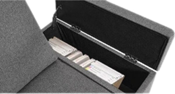 DecHome Divano Angolare 4 Posti Moderno con Penisola in Tessuto Dimensioni 218x172x87 cm colore Grigio - Dina
