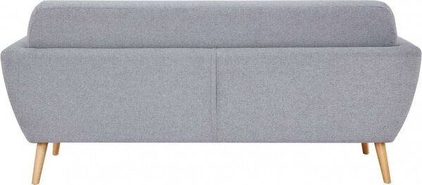 DecHome Divano 3 Posti Scandinavo in Tessuto Dimensioni 193x79x86 cm colore Grigio Chiaro - Canberra