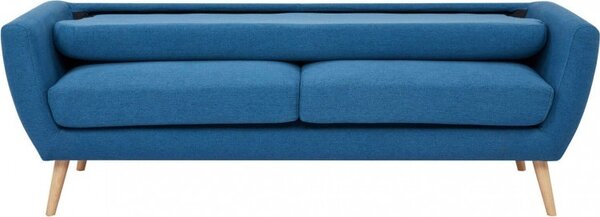 DecHome Divano 3 Posti Scandinavo in Tessuto Dimensioni 193x79x86 cm colore Blu - Canberra
