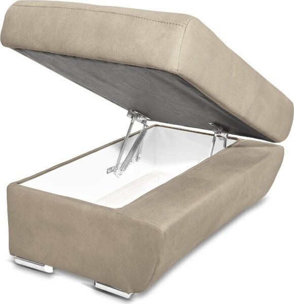 DecHome Divano Angolare 4 Posti Moderno con Penisola Letto Estraibile in Tessuto Dimensioni 264x91x220 cm colore Cappuccino - Fiona