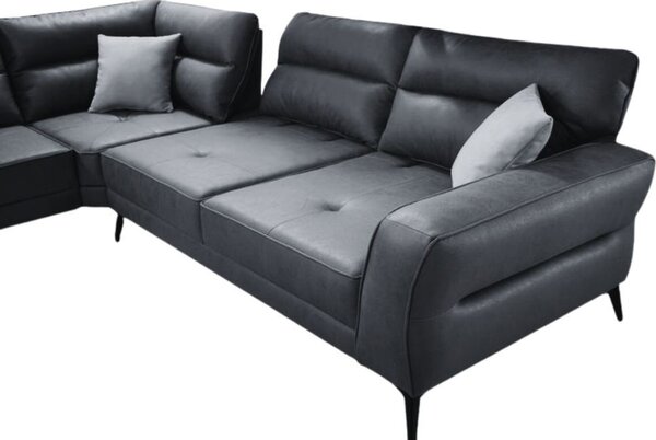 DecHome Divano Angolare 5 Posti Moderno in Microfibra Dimensioni 300x250x77x100 cm colore Beige - Sigmar