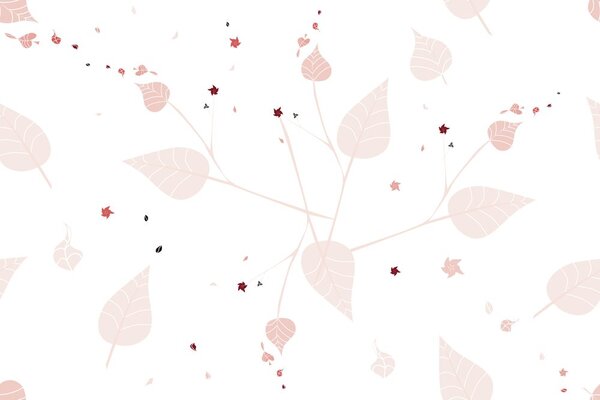 Carta da parati – Foglie delicate