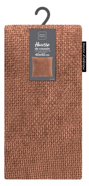 Federa decorativa in ciniglia 40x40 cm Leo – douceur d'intérieur
